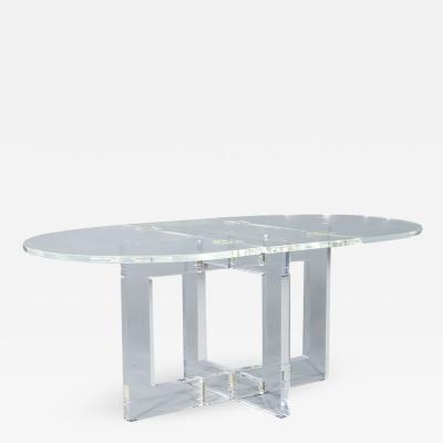 Original Acrylic Vintage Modern Drop Leaf Table