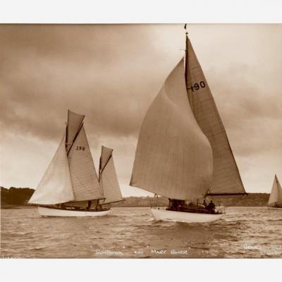 Original Beken photograph of the Gaff rigged Ketch sunshine Circa 1950