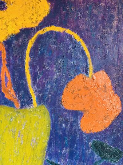 Original Big Flowers Oil on Canvas by Sharon Cannon Los Angeles Artist