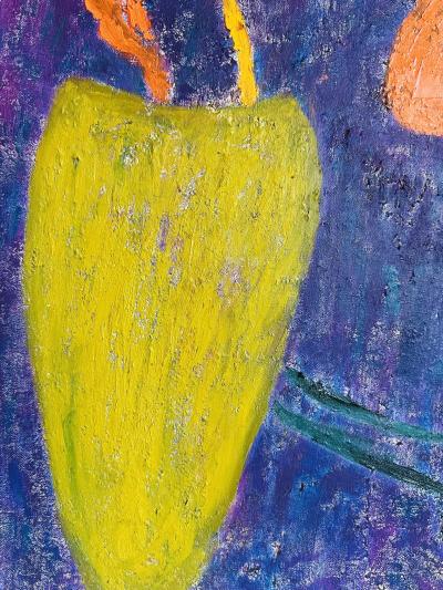 Original Big Flowers Oil on Canvas by Sharon Cannon Los Angeles Artist