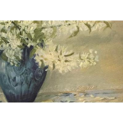 Original Carol Rowan Still Life Oil Painting of Flowers