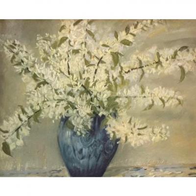 Original Carol Rowan Still Life Oil Painting of Flowers