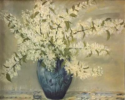 Original Carol Rowan Still Life Oil Painting of Flowers