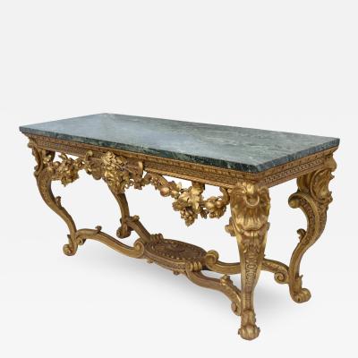 Original English Neoclassical Giltwood Console Table