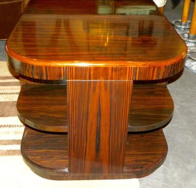 Original French Macassar Art Deco Partners Desk