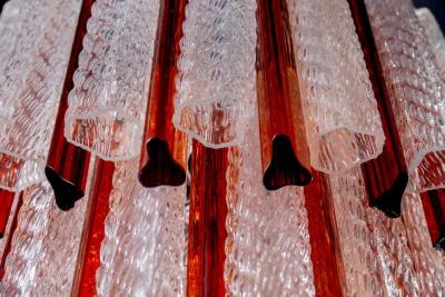 Original Midcentury Murano Glass Tronchi Four Tier Chandelier 1960