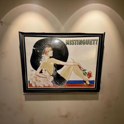 Original Mistinguett Poster by Zig Framed Art Deco Lithograph 1932