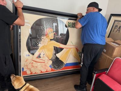 Original Mistinguett Poster by Zig Framed Art Deco Lithograph 1932