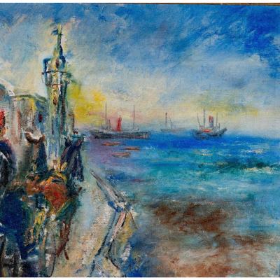 Original Moses Matusovski Expressionist Oil Painting