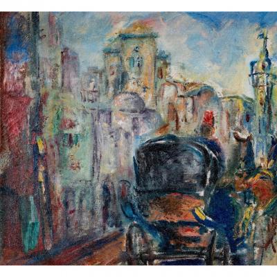 Original Moses Matusovski Expressionist Oil Painting