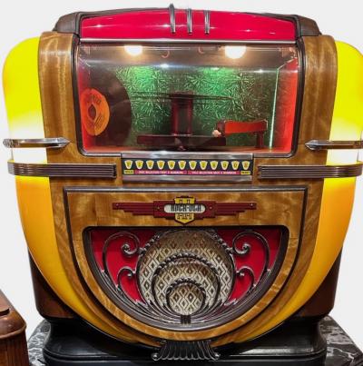 Original Rock Ola Tabletop Jukebox now a Bluetooth Device Player