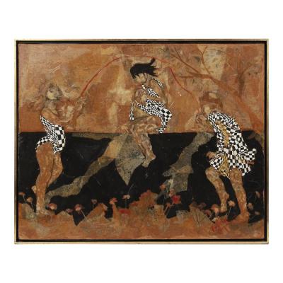 Original Rodelle Karpman Mixed Media Expressionist Painting