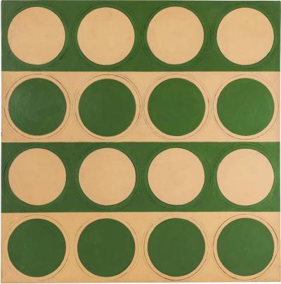 Original Untitled Hard Edge Abstract Painting by Billy Criswell circa 2004
