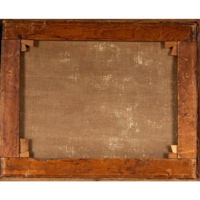 Original p f Schaefer Industrial Chic Oil Painting of Shipyards