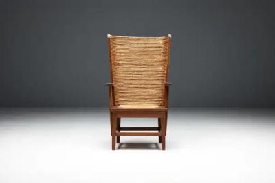 Orkney Chair in Wood and Oat Straw Scotland 19th Century