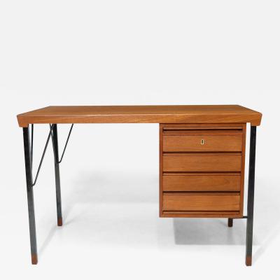 Orla M lgaard Nielsen Minimal Danish Designed Teak Desk By Peter Hvidt