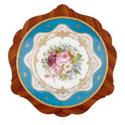 Ormolu and S vres porcelain antique kingwood gueridon table