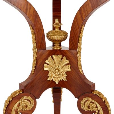 Ormolu and S vres porcelain antique kingwood gueridon table