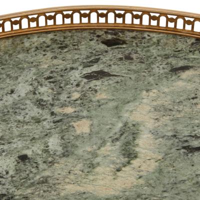 Ormolu and marble round side table in the French Empire style