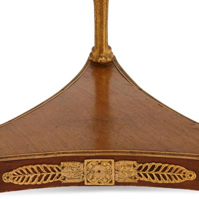 Ormolu and marble round side table in the French Empire style