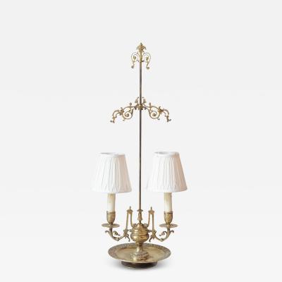 Ornate 19th Century French Bronze Table Lamp with Candle Style Lights