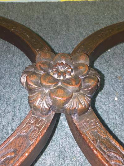 Ornate Carved Pair of Chinese Figural Victorian Chairs