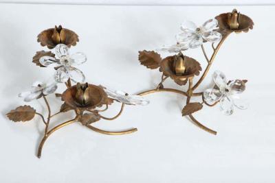 Ornate Crystal Floral candleholder