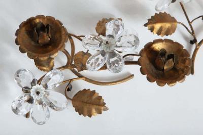 Ornate Crystal Floral candleholder