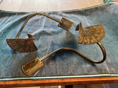 Ornate Floral Fan Drapery Tiebacks