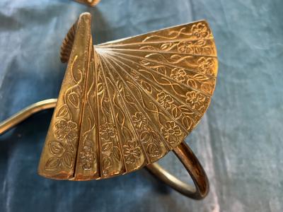 Ornate Floral Fan Drapery Tiebacks