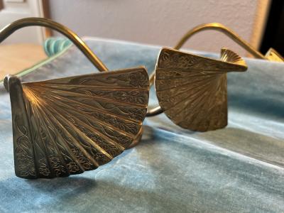 Ornate Floral Fan Drapery Tiebacks