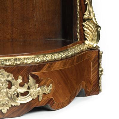 Ornate Victorian kingwood side cabinet in the French taste attributed to Gillows