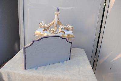 Ornate pastell wooden wall sconces brackets