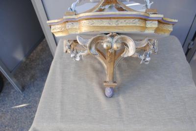 Ornate pastell wooden wall sconces brackets