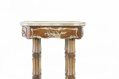Ornately Gilt Bronze Mounted Fruitwood Pedestal Table