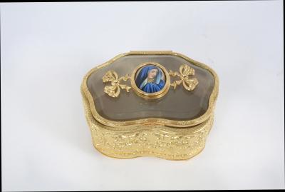 Ornately Gilt Gold Decorative Footed Vanity Box
