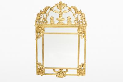 Ornately Gilt Wood Framed Hanging Wall Mirror
