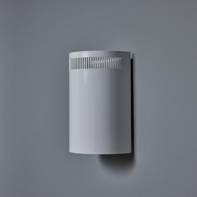 Orno Stockmann 1960s Model 5390 White Perforated Metal Wall Lights for Orno Finland