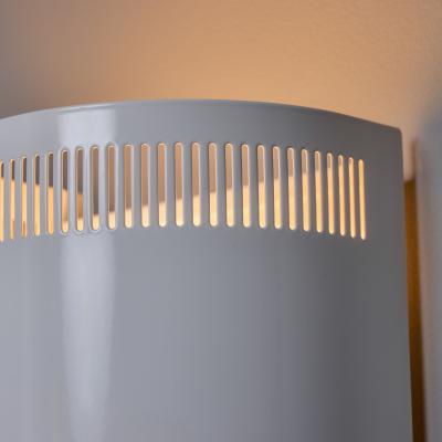 Orno Stockmann 1960s Model 5390 White Perforated Metal Wall Lights for Orno Finland