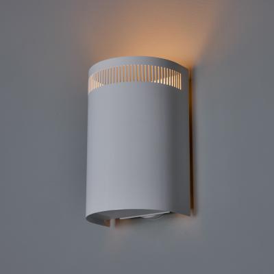 Orno Stockmann 1960s Model 5390 White Perforated Metal Wall Lights for Orno Finland