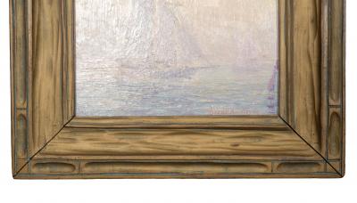 Oscar Anderson Oil On Canvas Of Sailboats By Oscar Anderson