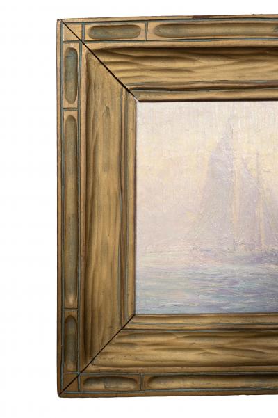Oscar Anderson Oil On Canvas Of Sailboats By Oscar Anderson