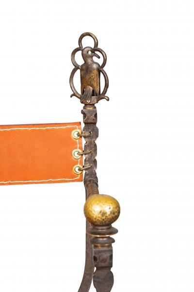 Oscar Bach Wrought Iron And Bronze Armchair