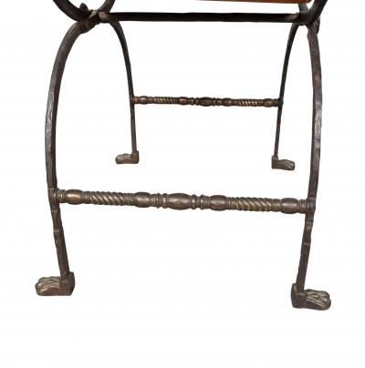 Oscar Bach Wrought Iron And Bronze Armchair