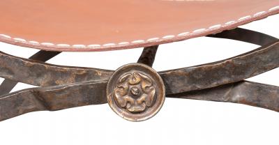 Oscar Bach Wrought Iron And Bronze Armchair