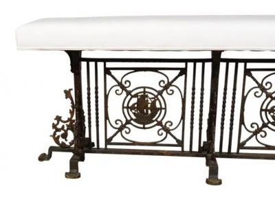 Oscar Bach Wrought Iron Bench