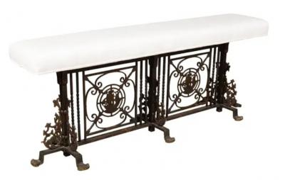 Oscar Bach Wrought Iron Bench