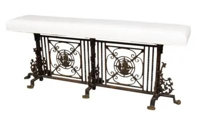 Oscar Bach Wrought Iron Bench