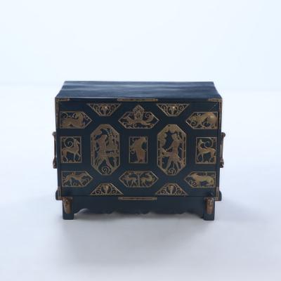 Oscar Bruno Bach Bar Cabinet w Forest Motif Art Deco Masterwork w Bronze Mounts Oscar Bach