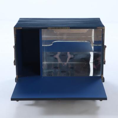 Oscar Bruno Bach Bar Cabinet w Forest Motif Art Deco Masterwork w Bronze Mounts Oscar Bach
